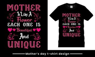 Mother's day t-shirt print with quote. vector