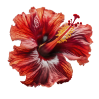 Hibiscus flower head, created with png