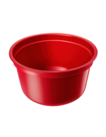Red empty wash basin on transparent background, created with png