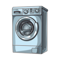 Washing machine icon on transparent background, created with png