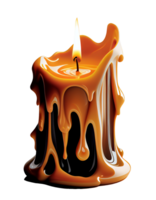 Cartoon style candle on transparent background, created with png