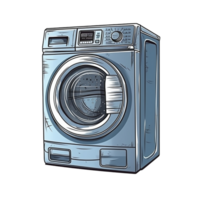 Washing machine icon on transparent background, created with png