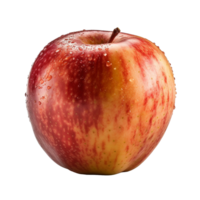 Red apple on transparent background, created with png