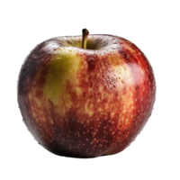 Red apple on transparent background, created with png