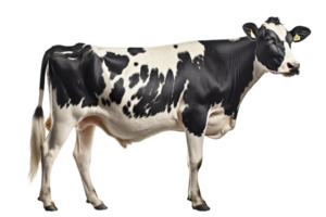 holstein vaca em transparente fundo, criada com generativo ai png