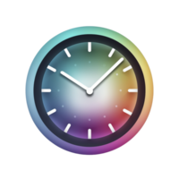 icono con reloj para aplicación en el transparente fondo, creado con generativo ai png