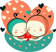 Vector Of Loving Two Baby In Bathtub With Hearts.Love Concept. Happy Valentine's Day Concept. png