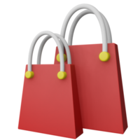 3D Bag Shopping Illustration png