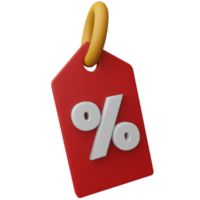 3D Discount Tag Illustration png