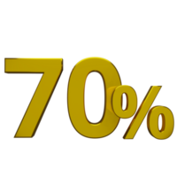 3D Gold 70 Percent Discount png
