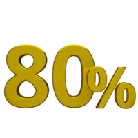 3D Gold 80 Percent Discount png