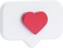 heart like icon, love post social media notifications isolated. png