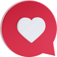 corazón me gusta icono, amor enviar social medios de comunicación notificaciones aislado. png