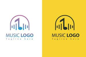 Microphone icon music and sound business logo templates music logo vector with modern style