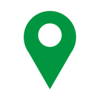 Green Map pointer icon on a Transparent Background png