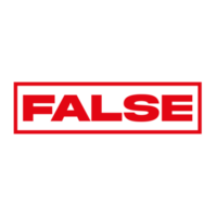 False Red Stamp on a Transparent Background png