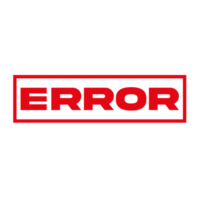 Error Red Stamp on a Transparent Background png