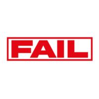 Fail Red Stamp on a Transparent Background png