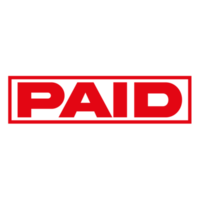 Paid Red Stamp on a Transparent Background png