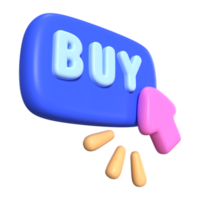 Buy Button 3D Illustration Icon png