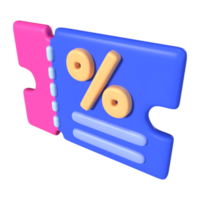 Coupon 3d Illustration Symbol png