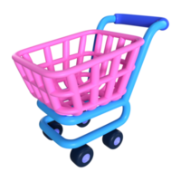 vacío compras carro 3d ilustración icono png