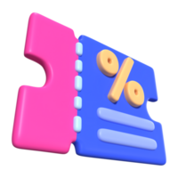 Coupon 3D Illustration Icon png