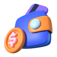 e Brieftasche 3d Illustration Symbol png