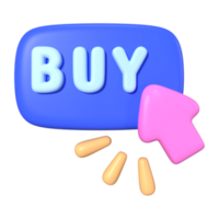 Buy Button 3D Illustration Icon png