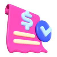 Invoices 3D Illustration Icon png