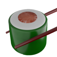 Sushi ilustração Projeto dentro 3d estilo png