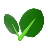 groen blad icoon ontwerp in 3d stijl. png