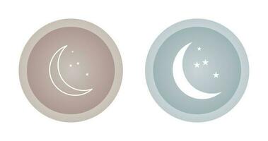 Moon and Stars Vector Icon