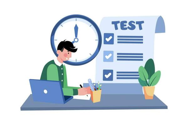 A High School Student Prepares For A Standardized Test