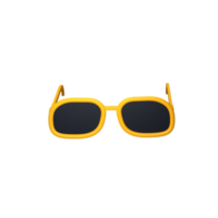 Yellow Sunglasses Icon In 3D Rendering. png