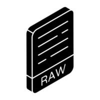 Editable design icon of raw paper vector