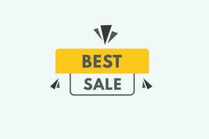 Best Sale text Button. Best Sale Sign Icon Label Sticker Web Buttons vector