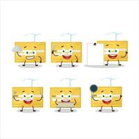 Cartoon character of payment check paper with various chef emoticons vector