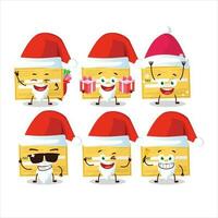 Papa Noel claus emoticones con pago cheque papel dibujos animados personaje vector