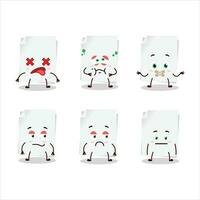 Blank sheet of paper cartoon character with nope expression vector