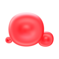 3D Render Of Red Blood Cells Element. png