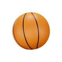 Isolated Orange Basketball Icon In 3D Rendering. png