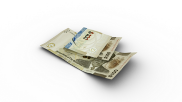3D rendering of Double 100 Bahamian dollar isolated on transparent background png