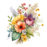 Flower Bouquet Watercolor Clipart png