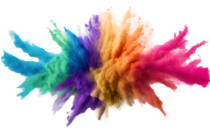 arco iris polvo pigmento tinta chapoteo antecedentes elemento ai generado png