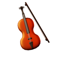 3d icono violín png