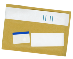 brief envelop met blanco etiket transparant PNG