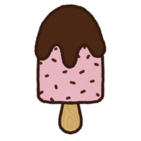 aardbei en chocola spaander ijs room png