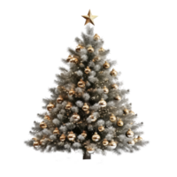 Christmas tree isolated. Illustration AI Generative png