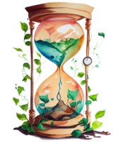 Nature Hourglass Watercolor png